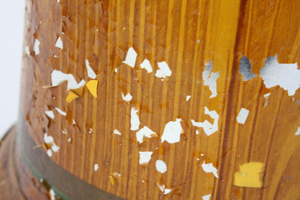 Tin Watering Can with Faux Wood Finish