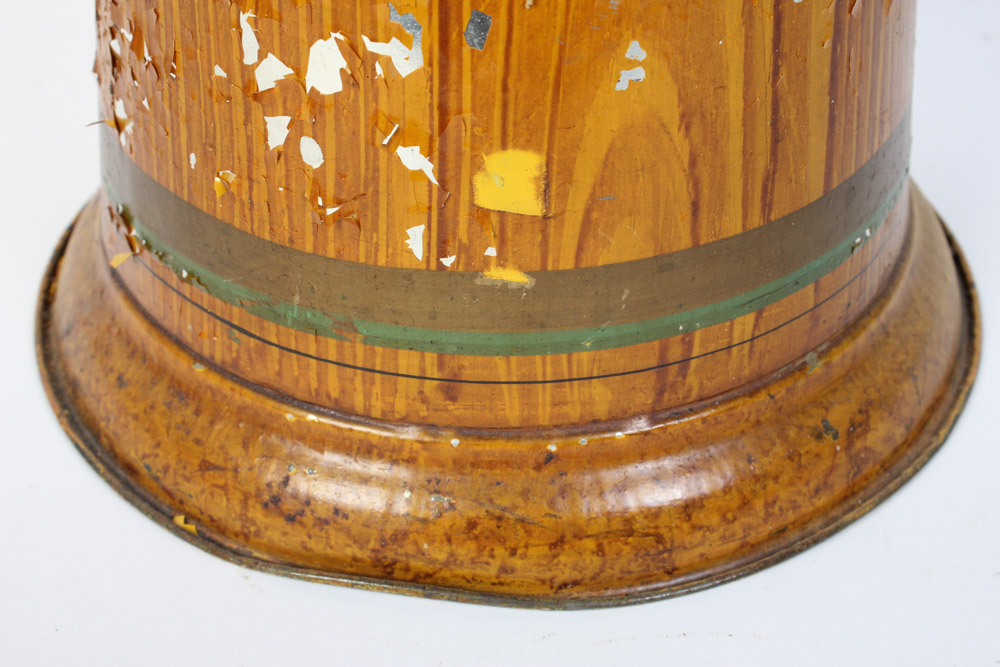 Tin Watering Can with Faux Wood Finish