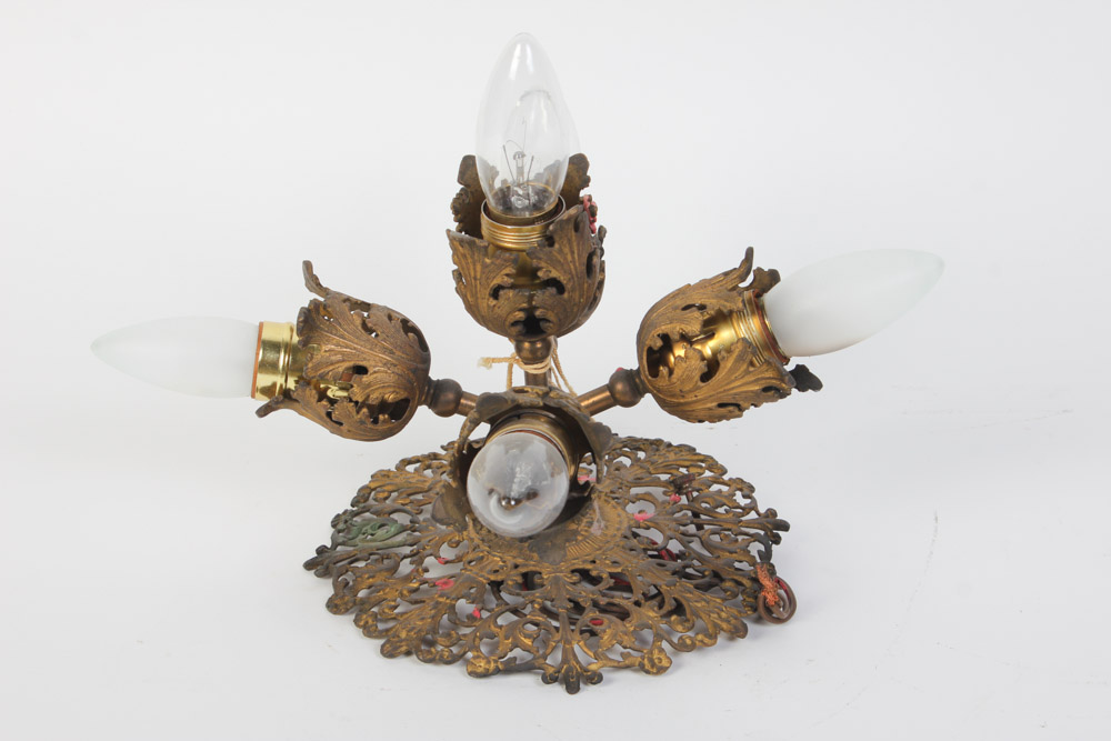 Gold Tone Ceiling Light