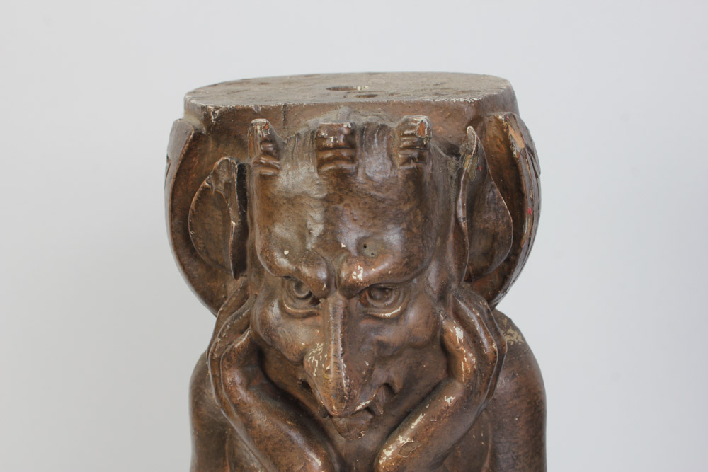 Plaster Satyr Architectural Element and Column Base