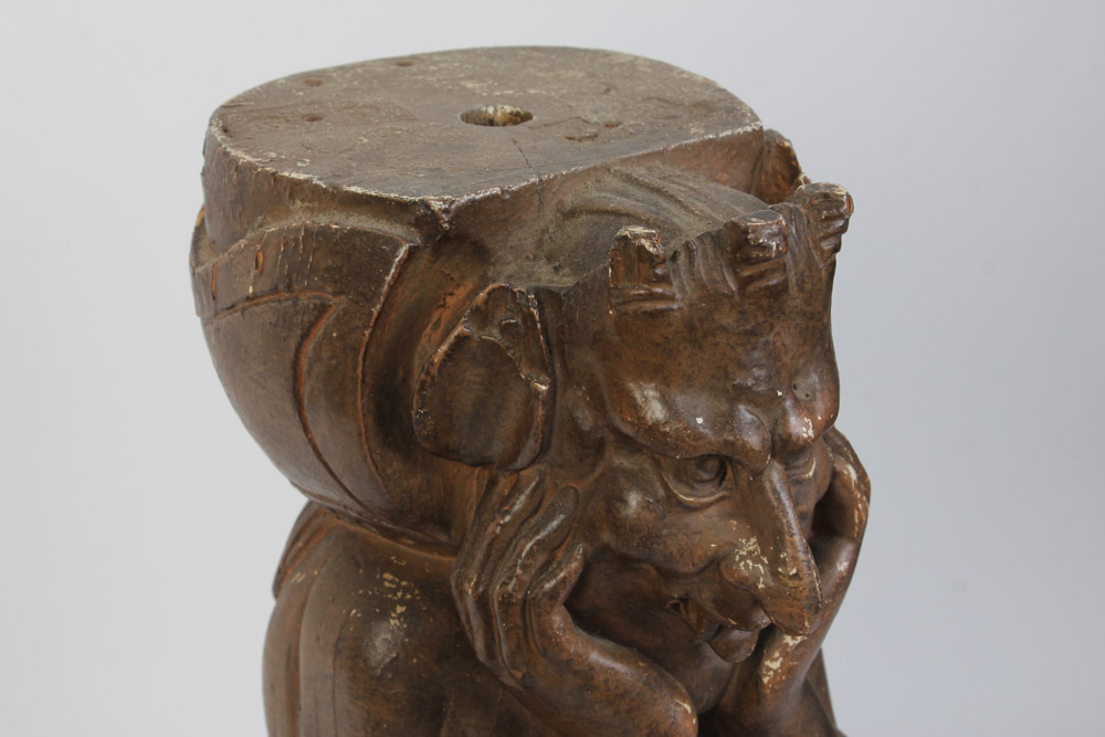 Plaster Satyr Architectural Element and Column Base