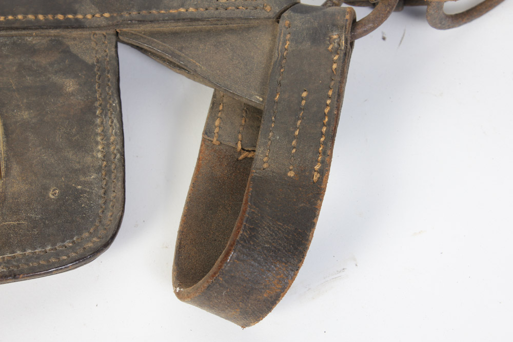 Leather Horse Bridle with Blinders