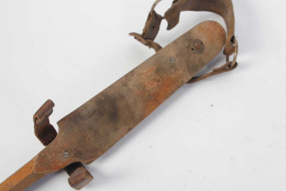 Two Pairs of Antique Wooden Ice Skates