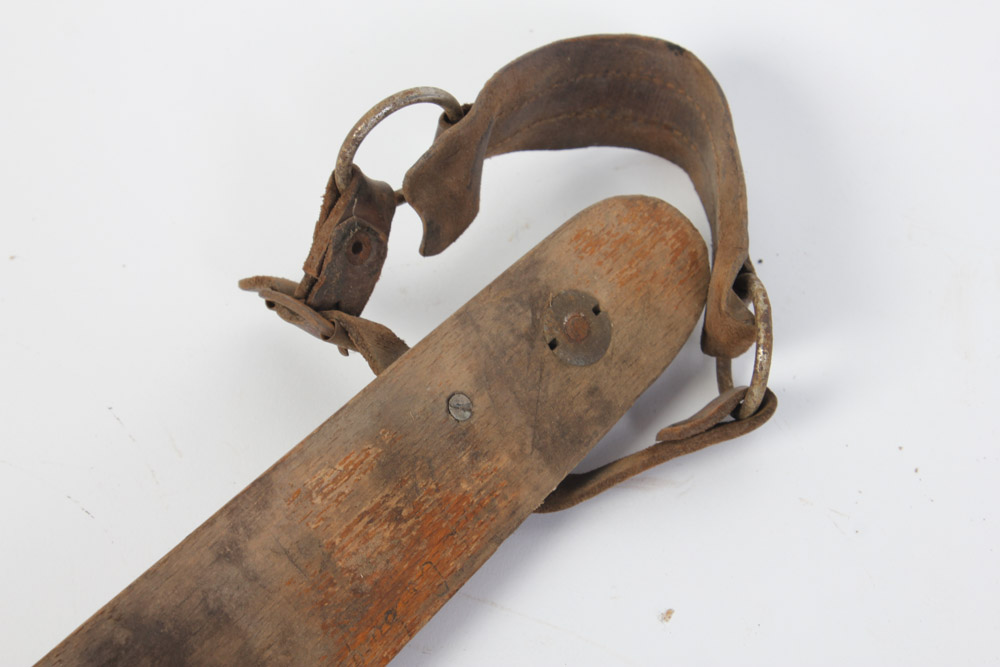 Two Pairs of Antique Wooden Ice Skates