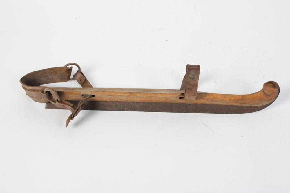 Two Pairs of Antique Wooden Ice Skates