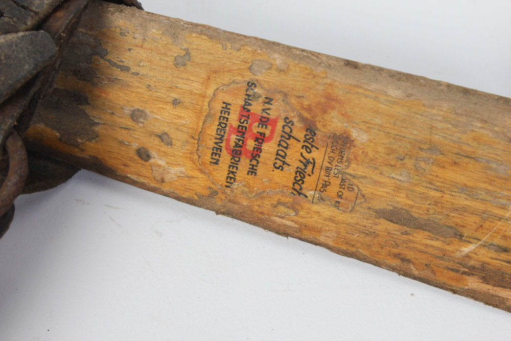 Two Pairs of Antique Wooden Ice Skates