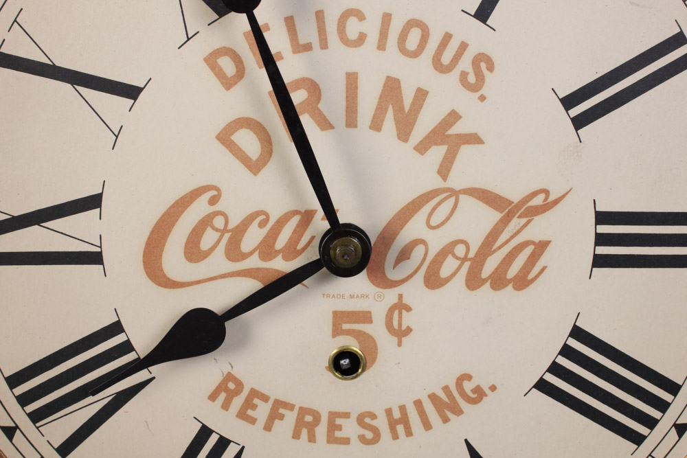 Antique E. Ingraham Coca-Cola Wall Clock