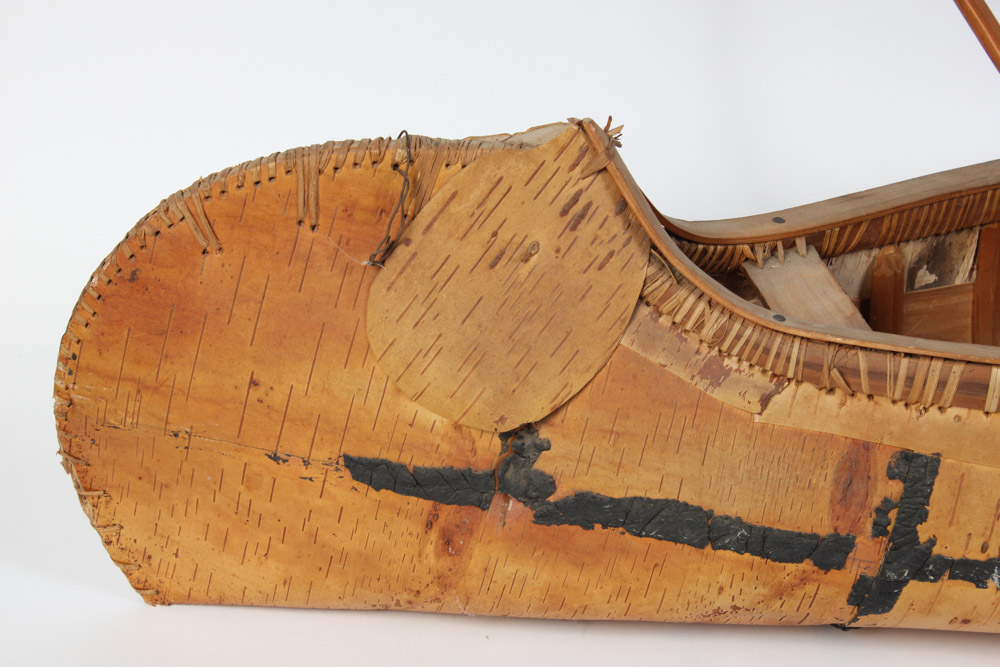 Vintage Shell Station Store Toy Canoe with Two Paddles