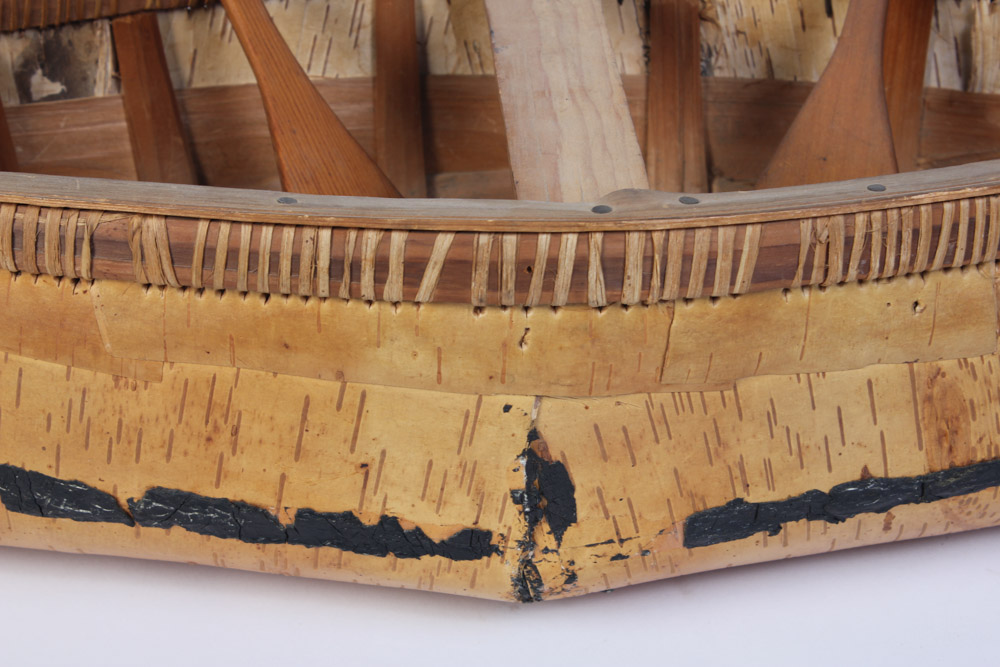 Vintage Shell Station Store Toy Canoe with Two Paddles