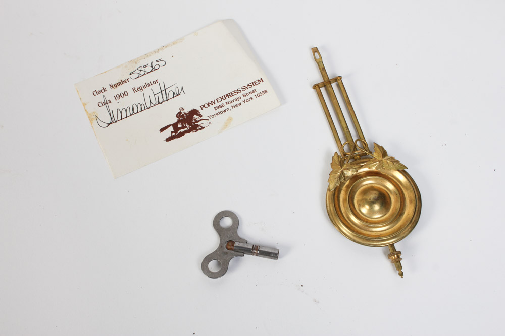 Antique Regulator Pendulum Clock Circa 1900