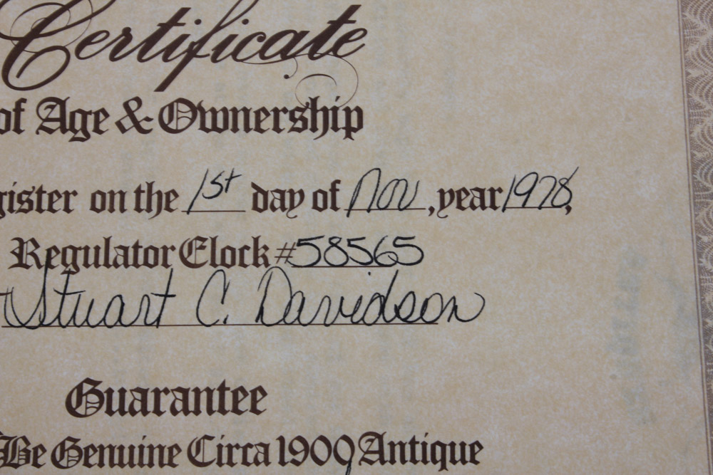 Antique Regulator Pendulum Clock Circa 1900