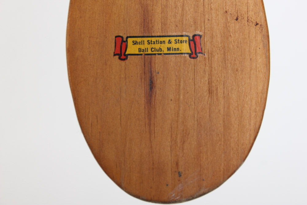 Vintage Shell Station Store Toy Canoe with Two Paddles