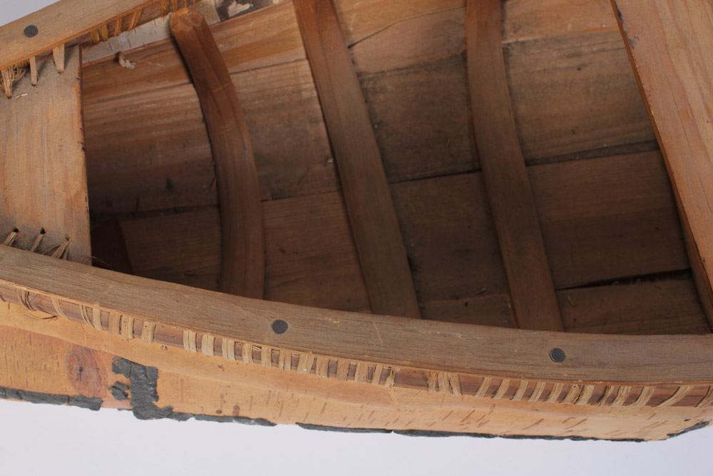 Vintage Shell Station Store Toy Canoe with Two Paddles