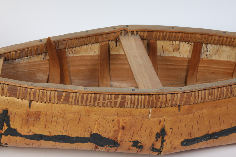 Vintage Shell Station Store Toy Canoe with Two Paddles