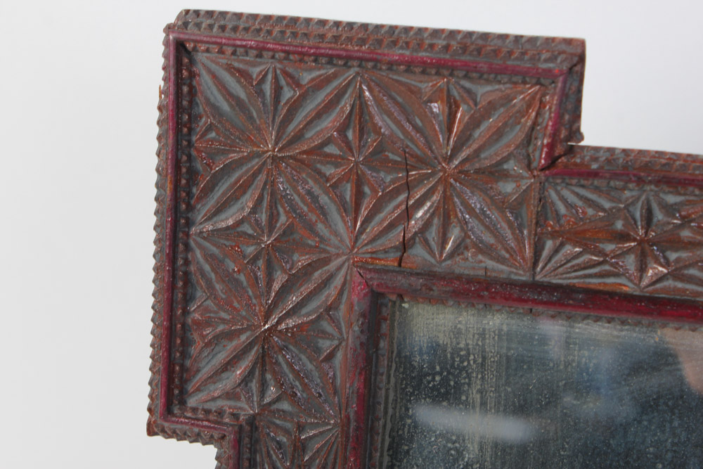 Arts and Crafts Style Wood Framed Mirror