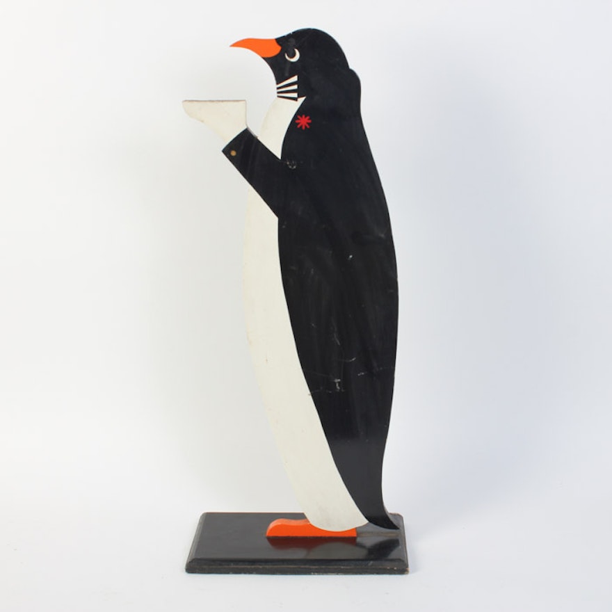 Wooden Penguin Waiter From F. Scott's In Georgetown