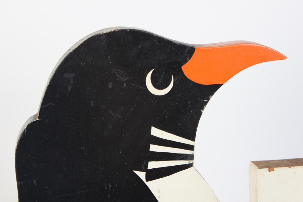 Wooden Penguin Waiter From F. Scott's In Georgetown