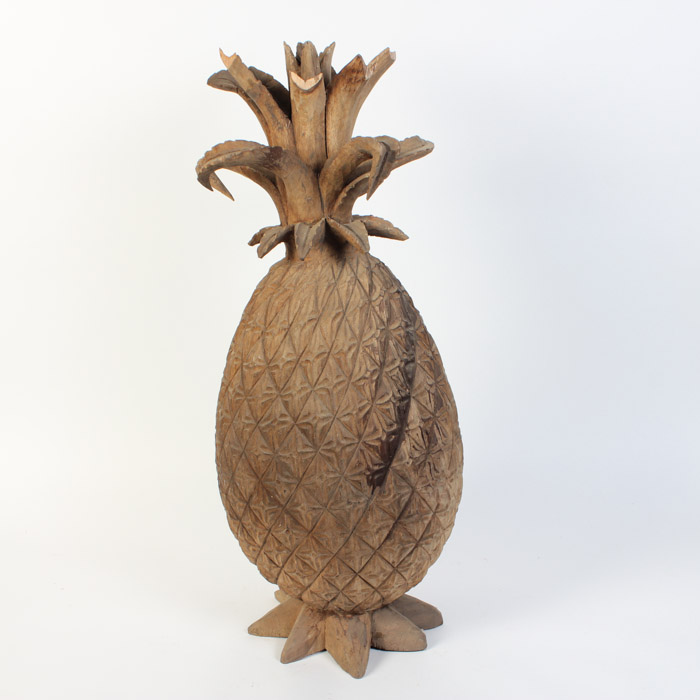 Hand Carved Wooden Pineapple