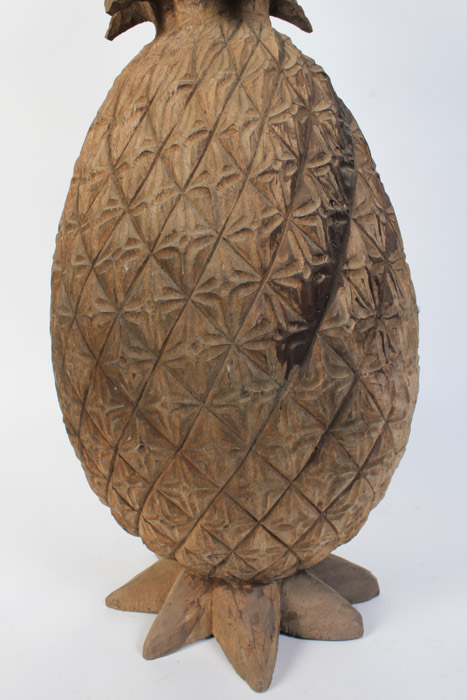 Hand Carved Wooden Pineapple
