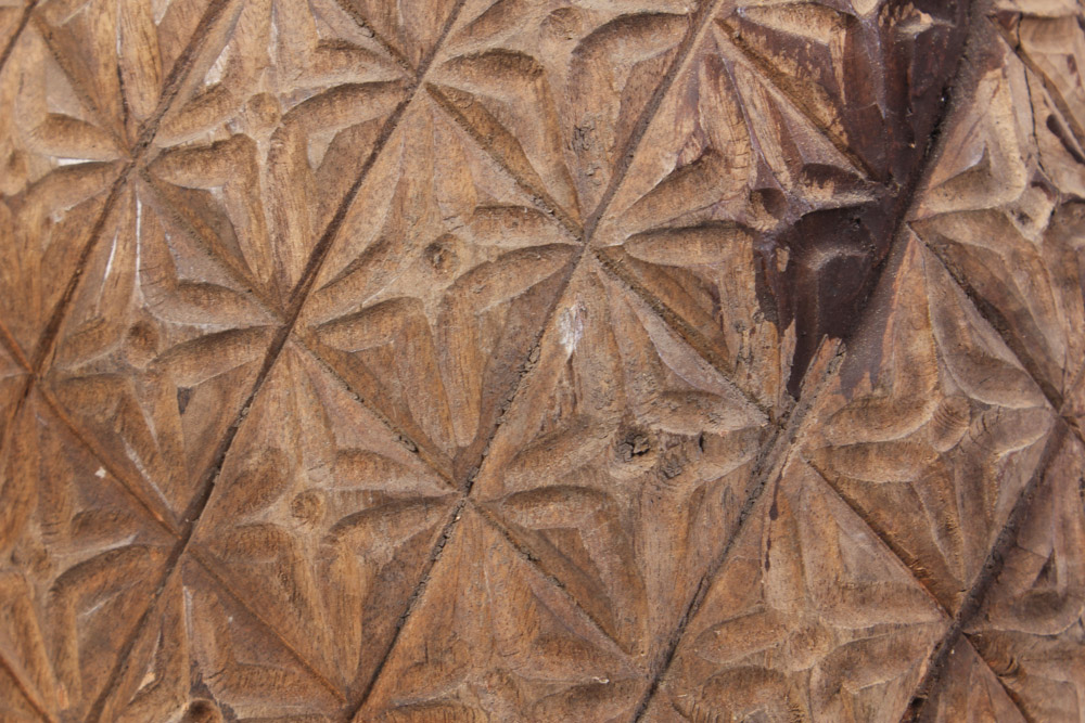 Hand Carved Wooden Pineapple