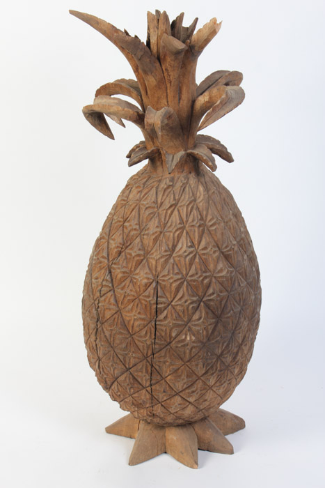 Hand Carved Wooden Pineapple