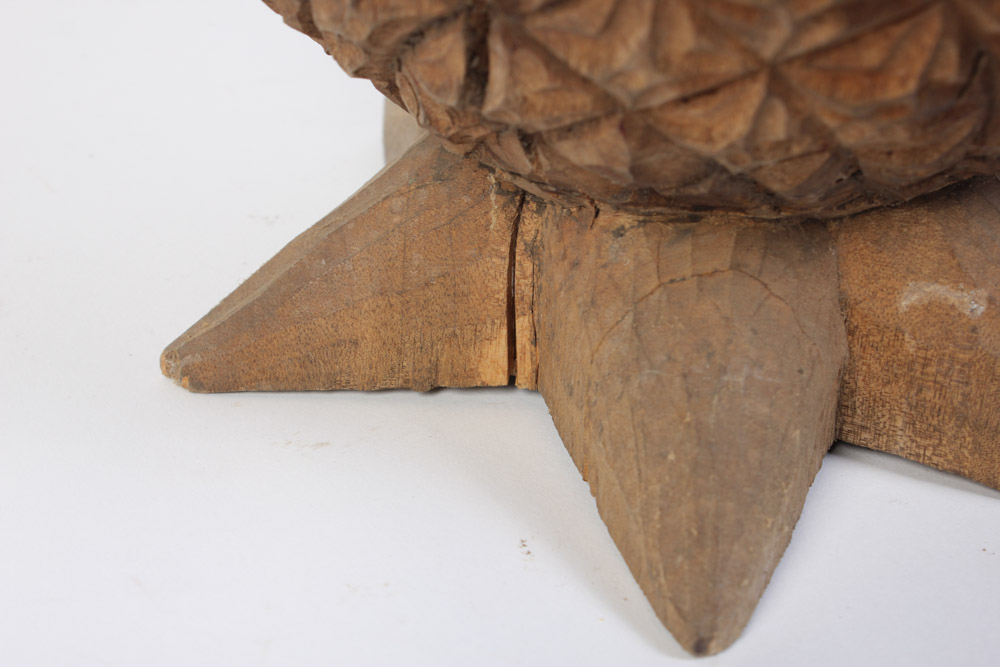 Hand Carved Wooden Pineapple