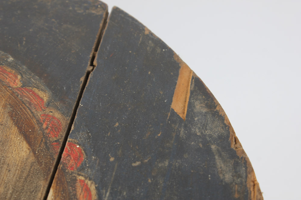 Antique Handpainted Lidded Bucket