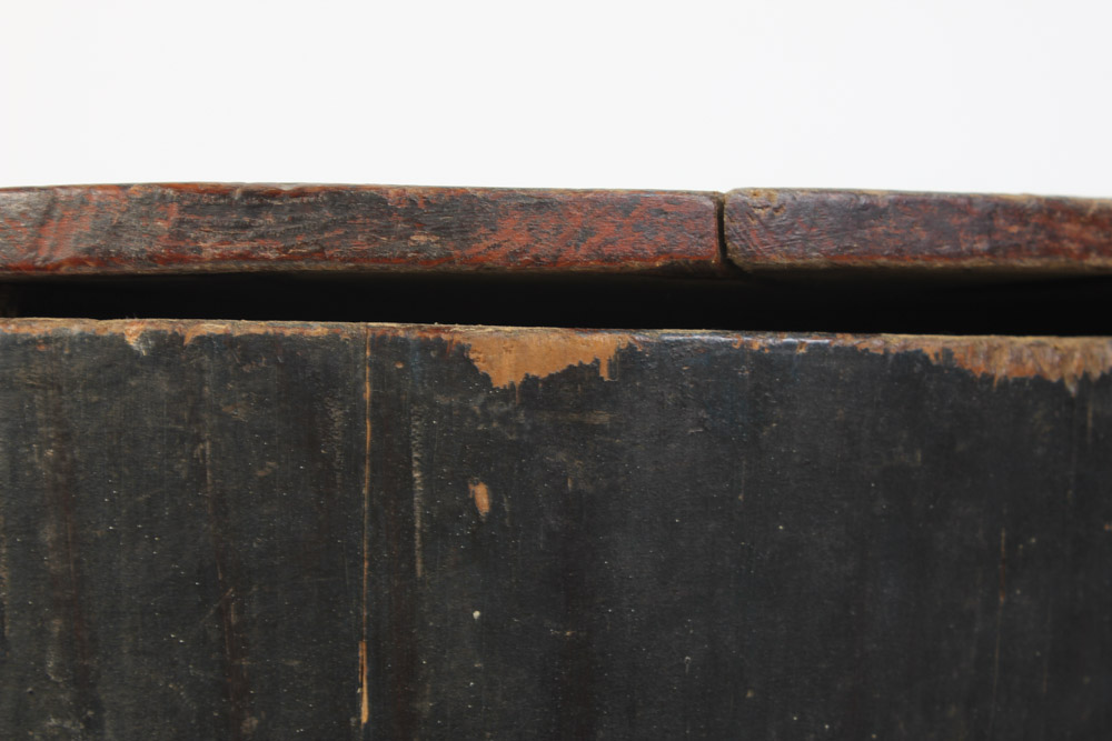 Antique Handpainted Lidded Bucket