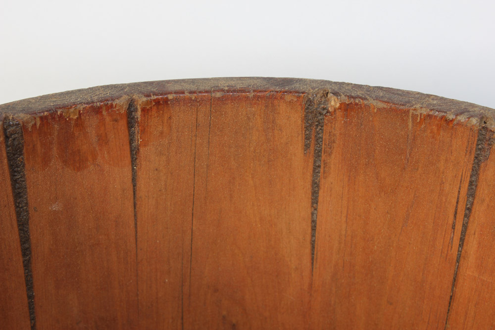 Antique Handpainted Lidded Bucket