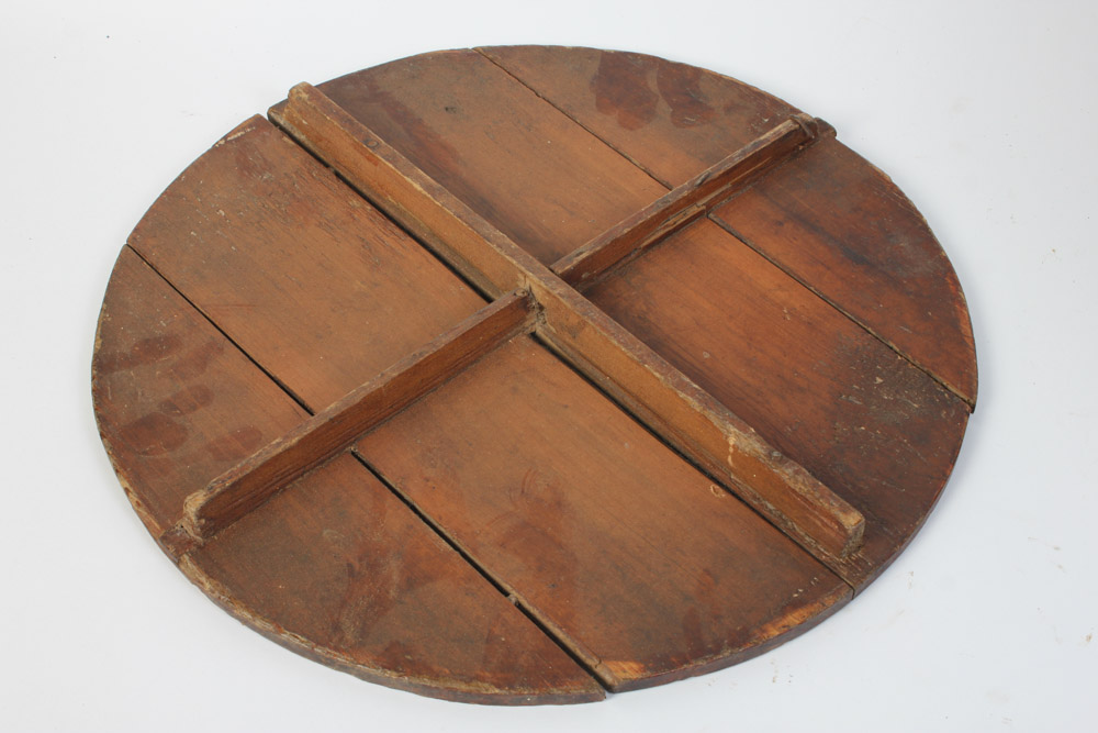 Antique Handpainted Lidded Bucket