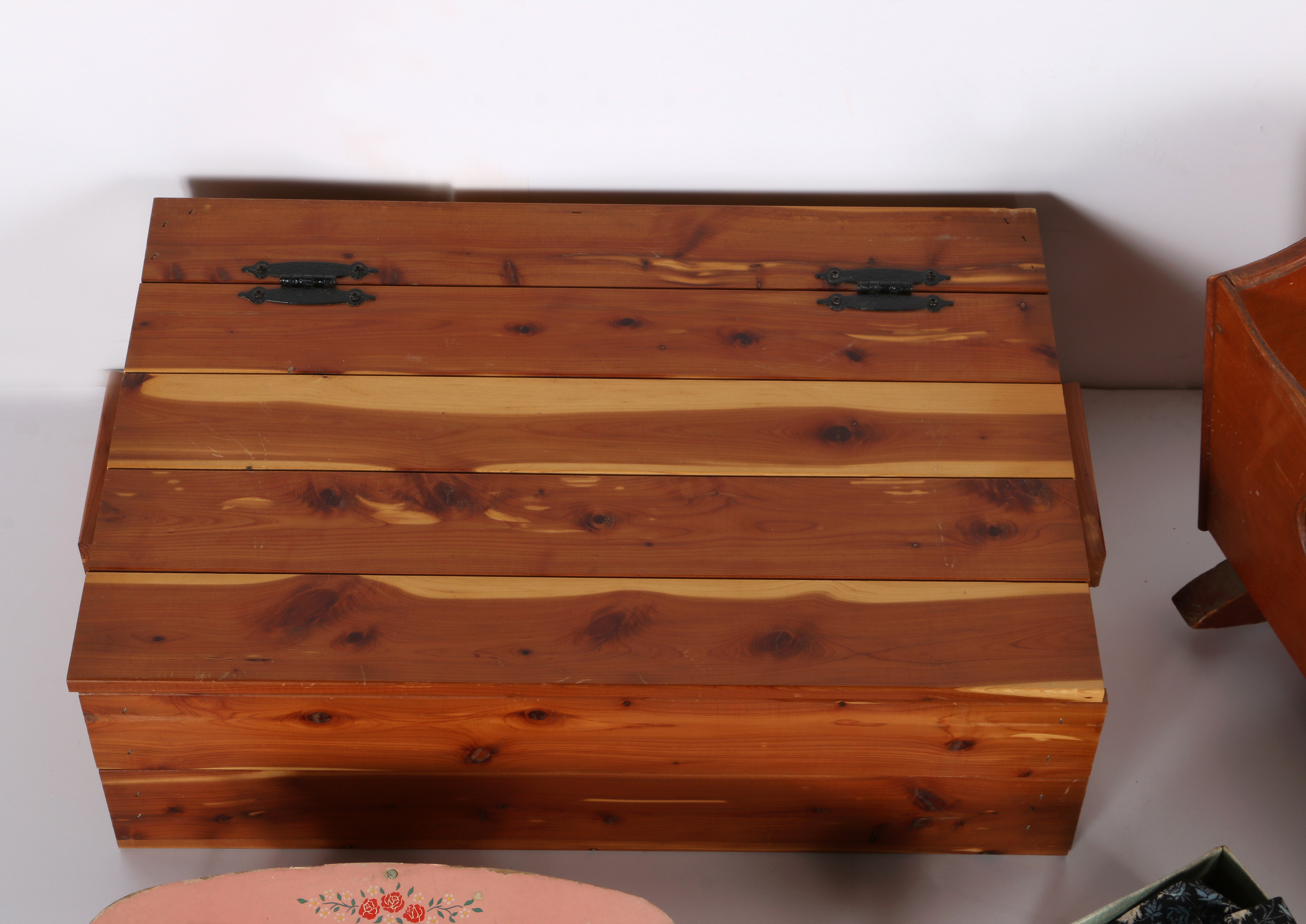 Vintage Wooden Doll Cradle and Doll Clothes