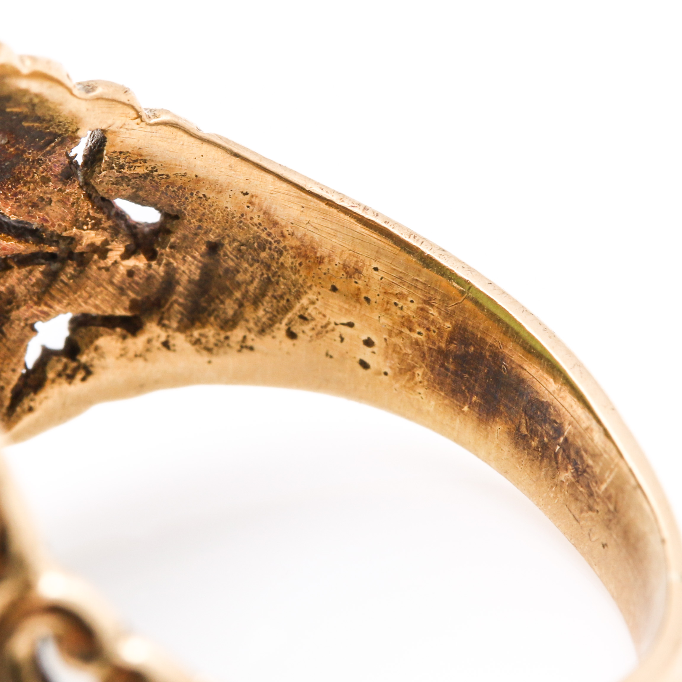 18K Yellow Gold Bowenite Ring