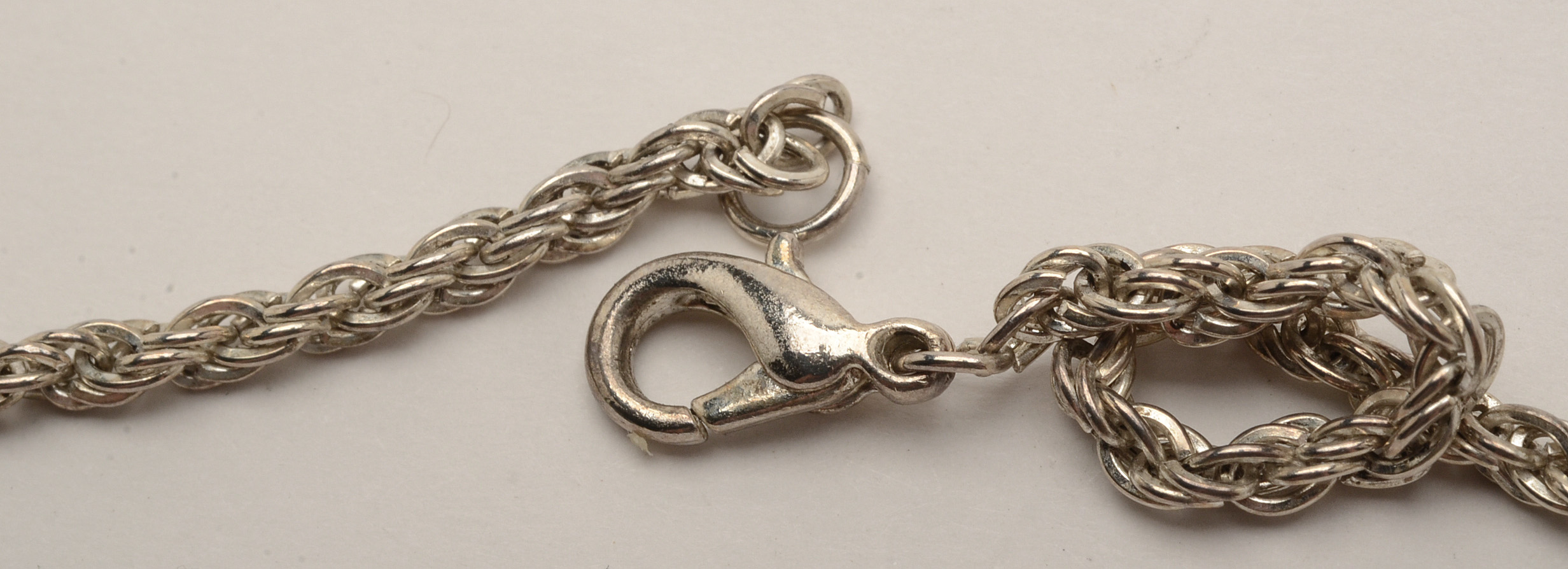 Vintage Silver-Tone Costume Necklace and Bracelet