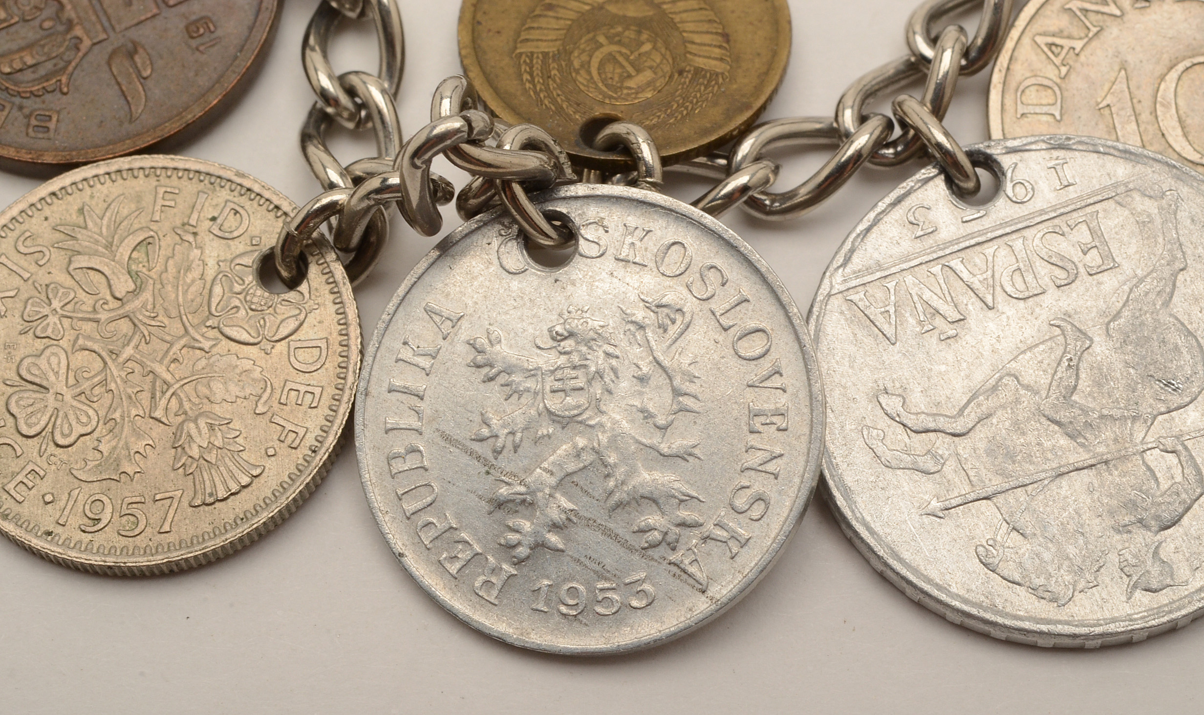 Vintage Silver-Tone Costume Necklace and Bracelet