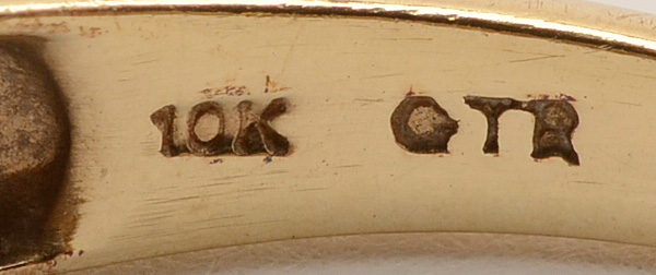 10K Yellow Gold Diamond "Mom" Ring