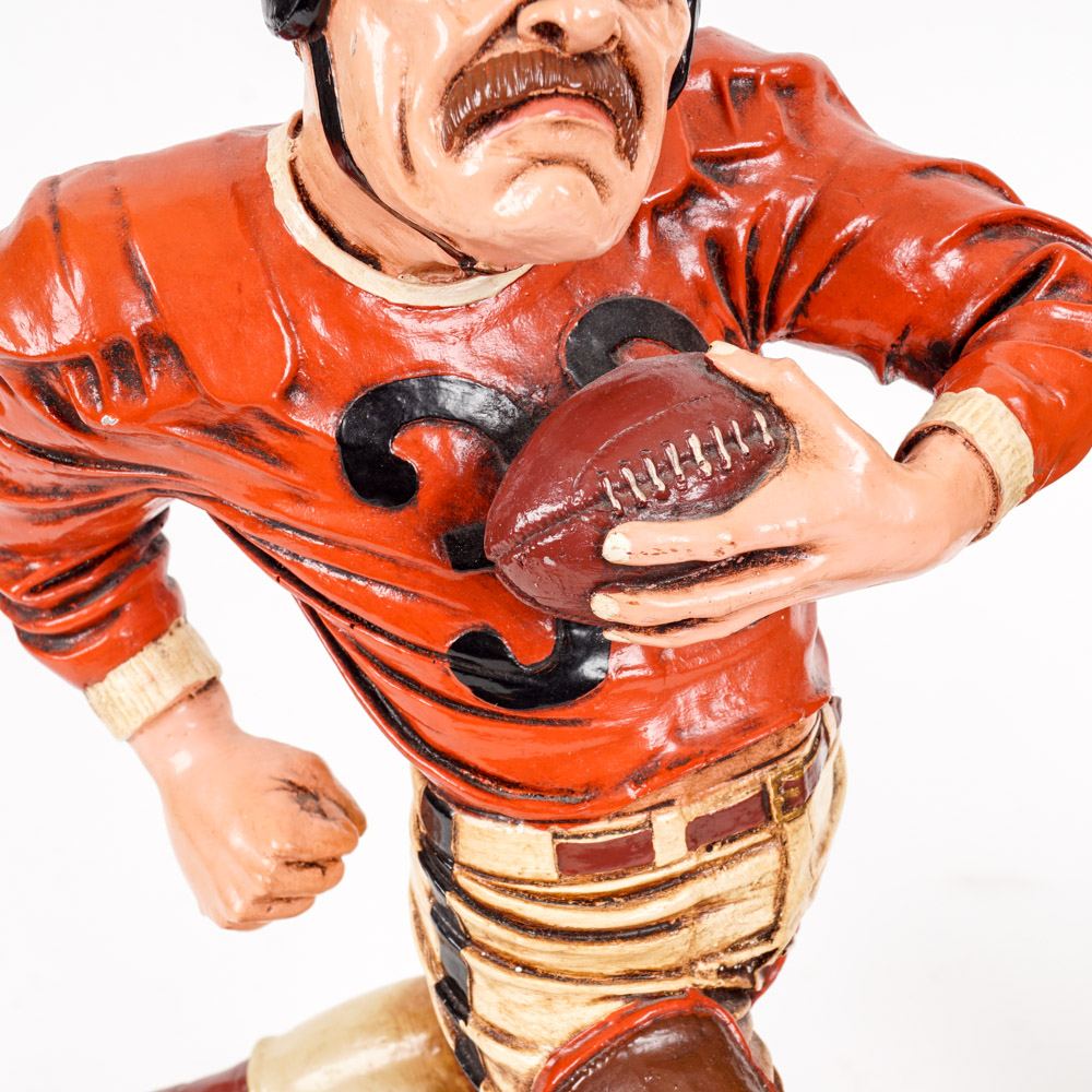 Peter Mook Painted Wooden Statues of Athletes