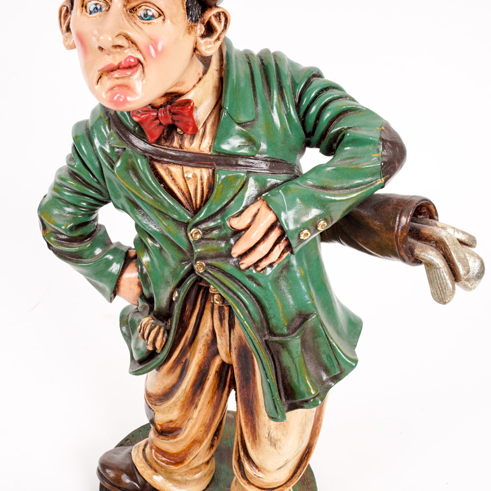 Peter Mook Painted Wooden Statues of Athletes