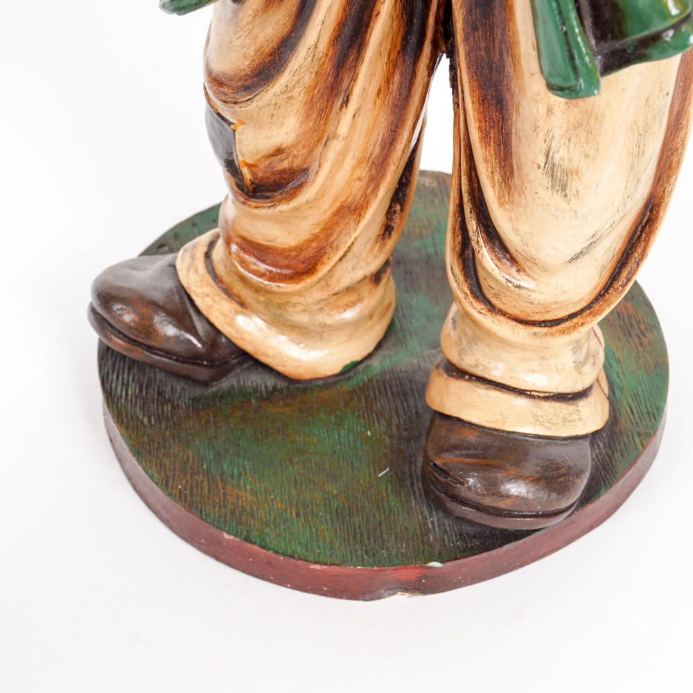 Peter Mook Painted Wooden Statues of Athletes