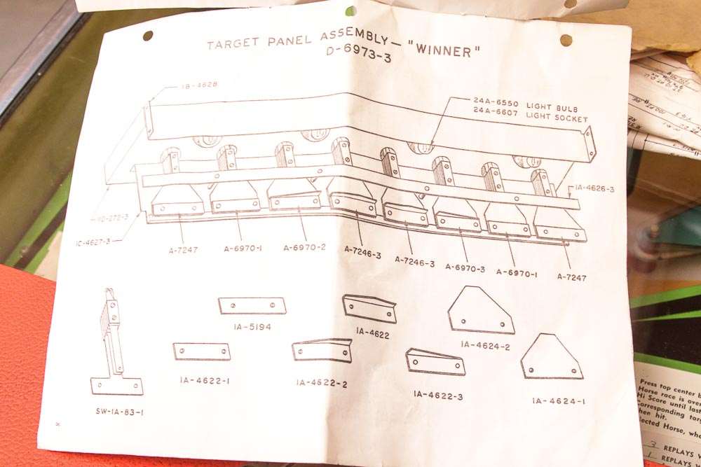 1972 Williams "Winner" Horse Racing Theme Pinball Machine