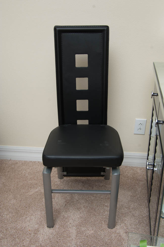 Modern Glass Top Dining Table and Chairs