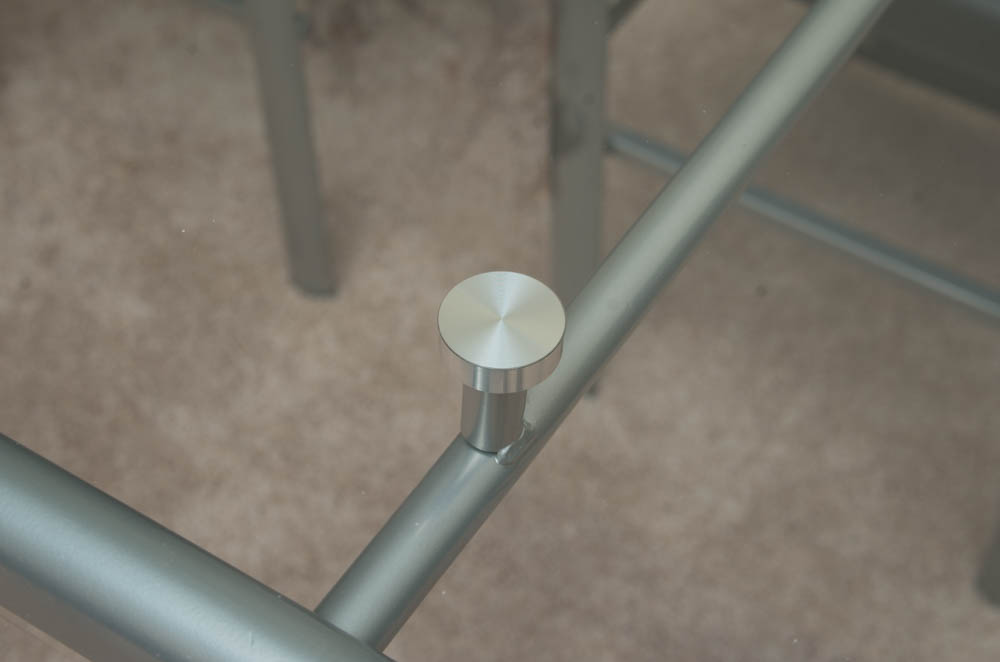 Modern Glass Top Dining Table and Chairs