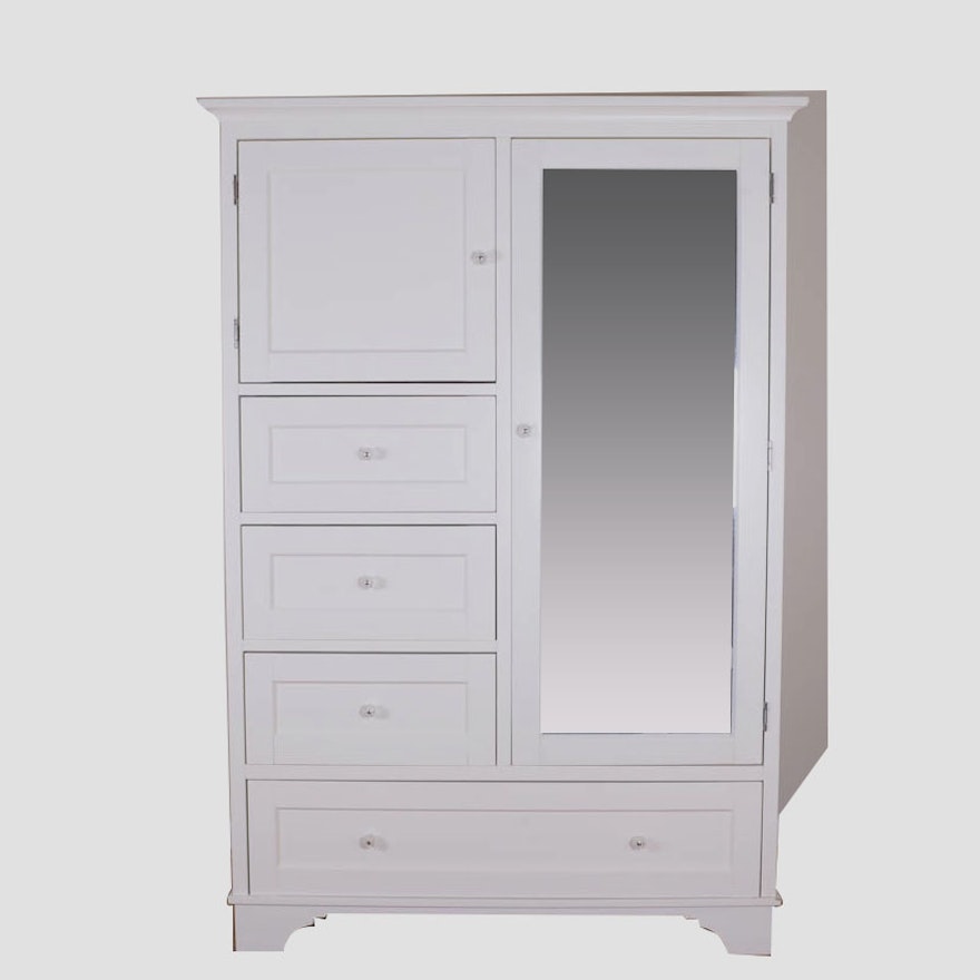 Pottery Barn White Wood Composite Armoire