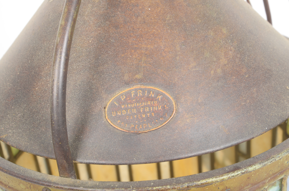 I.P Frink Stained Glass Ceiling Light