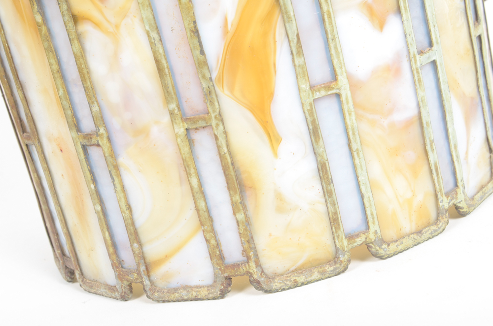 I.P Frink Stained Glass Ceiling Light