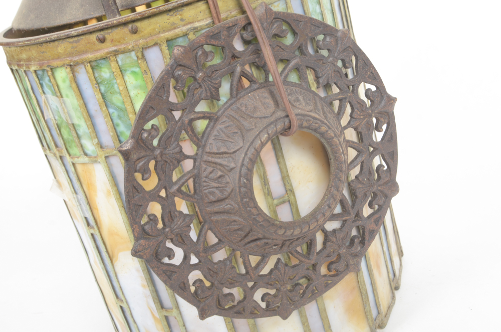 I.P Frink Stained Glass Ceiling Light