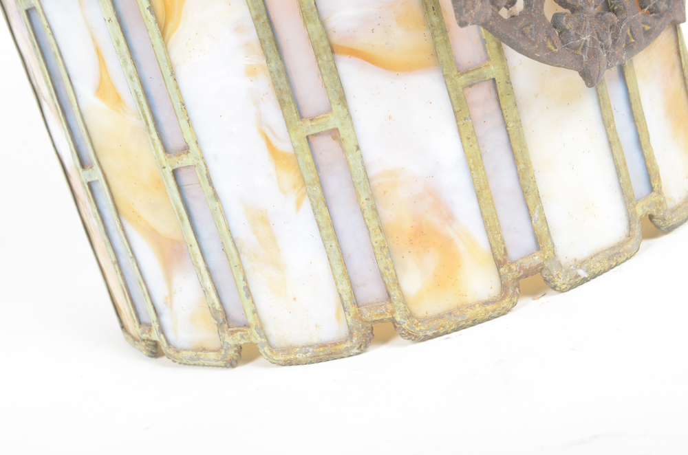 I.P Frink Stained Glass Ceiling Light