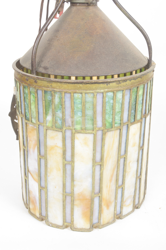 I.P Frink Stained Glass Ceiling Light