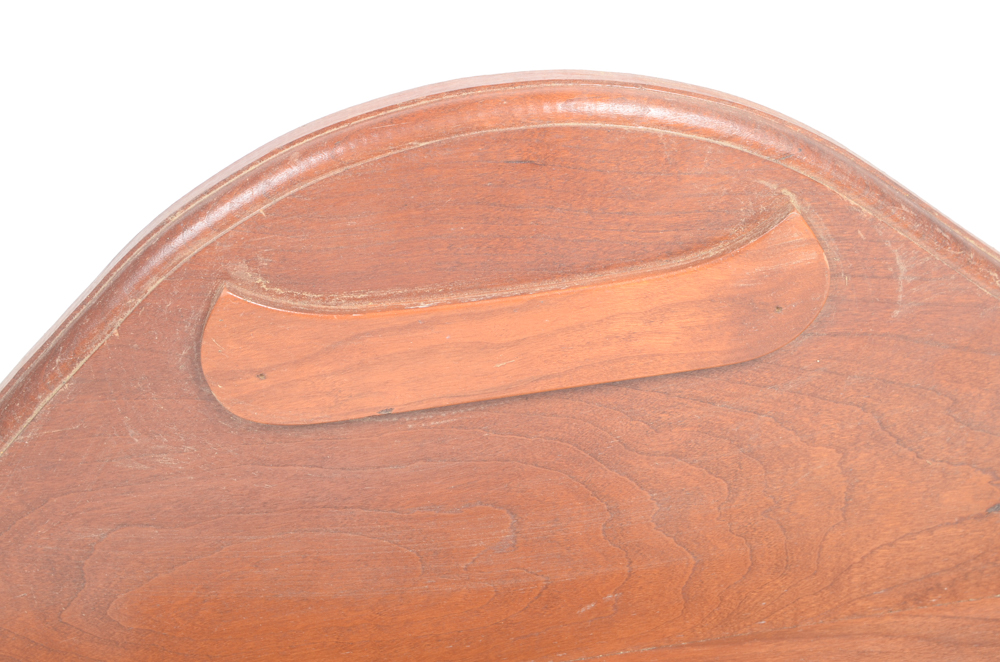 Wooden Pool Cue Rack with Image of Canoe