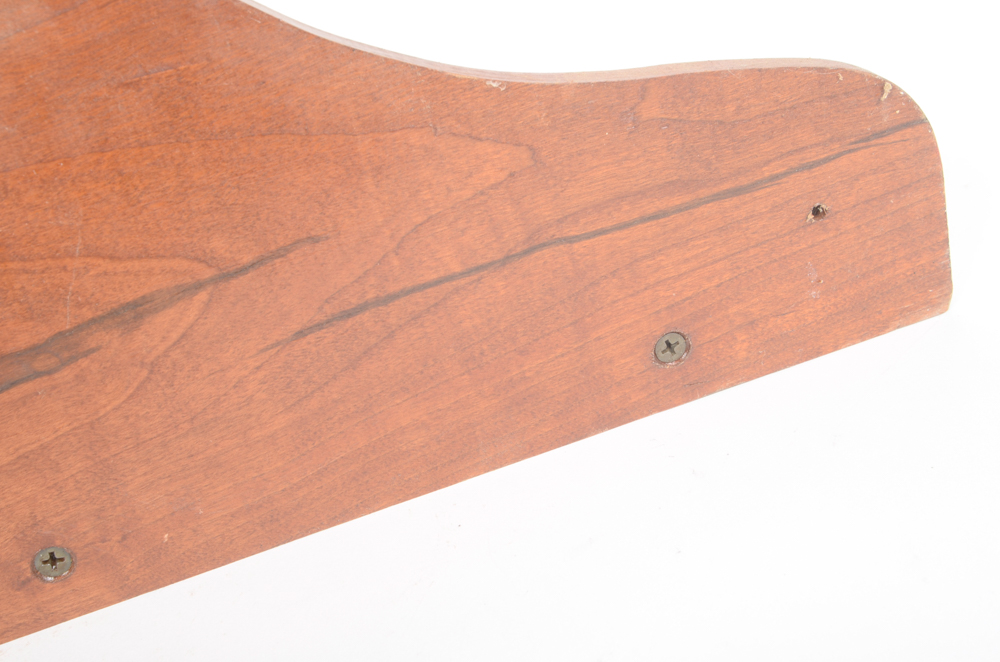 Wooden Pool Cue Rack with Image of Canoe