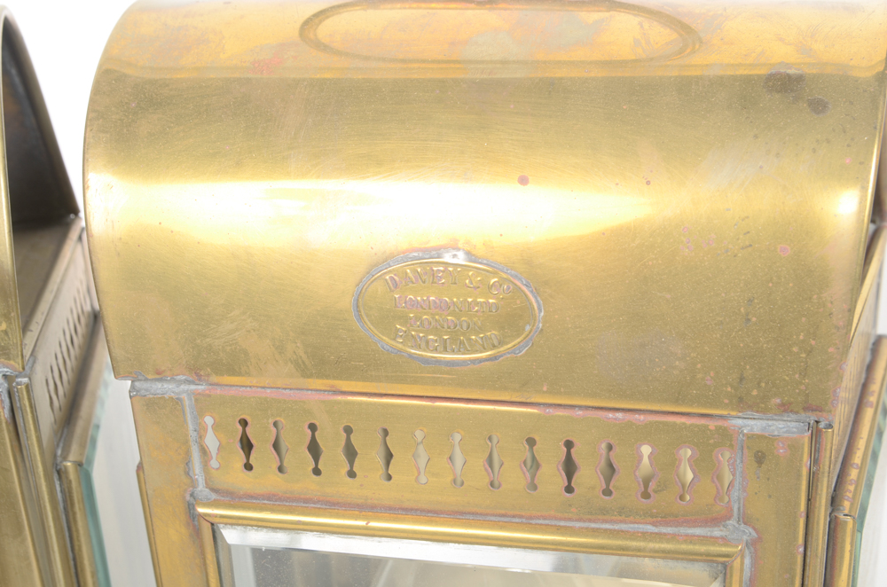 Set of Two Antique Davey & Co. Kerosene Lanterns